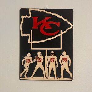 Black and Red Wall Decor with Sports Theme 15x12 inch